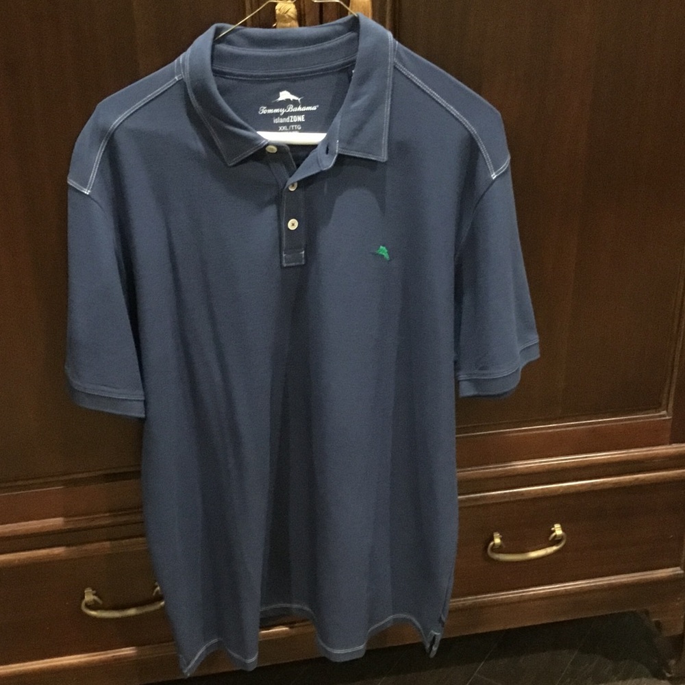 Tommy Bahama-EUC-Men's Deep Blue Polo Shirt